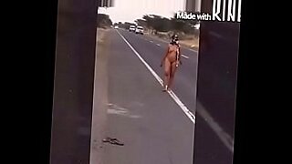 Indian daring desi  walking nude in public road in daytime