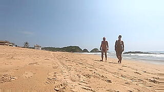 Freedom and joy of a nudist beach in Mexico seen.