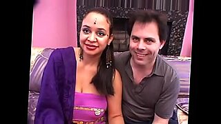 Indian beauty gives blow job and fuck to white man and black man.