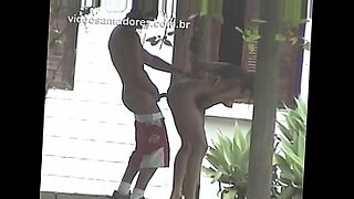 Young couple has sex in the garden and they are filmed by their neighbor.